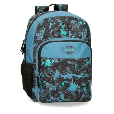 Abbildung von ROLL ROAD Schulrucksack, Fußball, Schwarz, 30 x 40 13 cm, Polyester, 15,6 l, schwarz/weiß, Schulrucksack