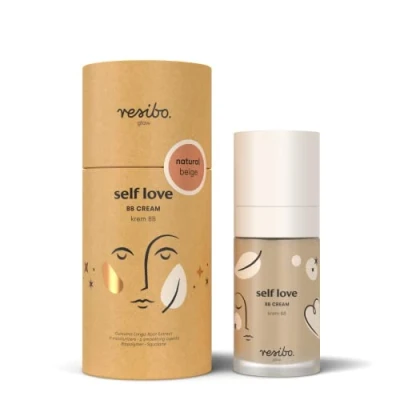 Abbildung von Resibo, Natürliche Getönte Tagescreme Self Love, Gesichtscreme Naturkosmetik, BB Creme, Feuchtigkeitscreme, Pickelentferner, Make Up Foundation Concealer, Sonnenschutz, Natural Beige, 30 ml
