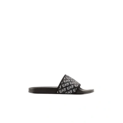 Abbildung von EA7 Emporio Armani Water Sports ALL OVER Slipper Unisex Badesandale, Größe: 42, Full black/white Schuhe