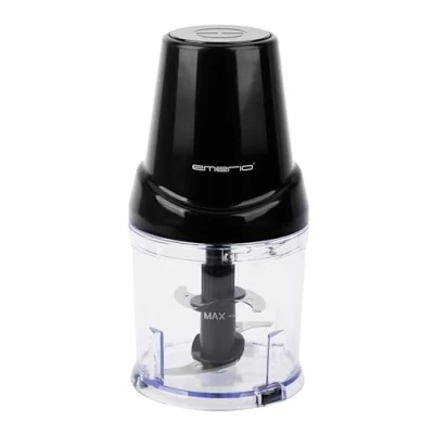 Abbildung von EMERIO Zerkleinerer mit 500ml Behältervolumen starker 400W DC Motor elektrischer Multizerkleinerer 4 Klingen aus Edelstahl zum Zerkleinern von Beispiel Fleisch, Zwiebeln, Obst, Gemüse