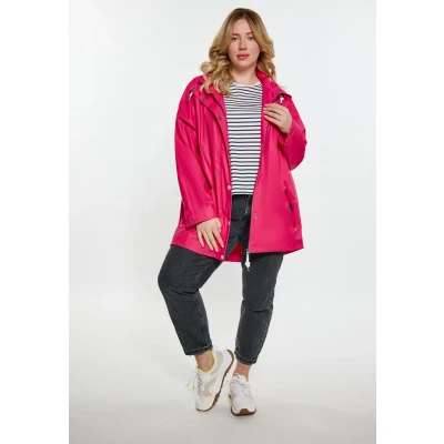 Abbildung von SCHMUDDELWEDDA Damen Curvy Regenmantel 46/48 / Himbeerrosa 100% Polyester