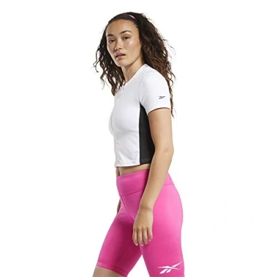 Abbildung von Reebok Damen Wor Myt Crop Unterhemd, weiß, XXS