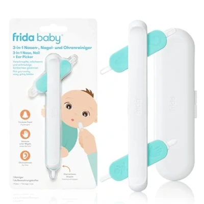 Abbildung von Frida Babypflege Set 3 in 1 Nasen, Nägel und Ohrenreiniger für Babys Kleinkinder, inklusive Aufbewahrungsbox