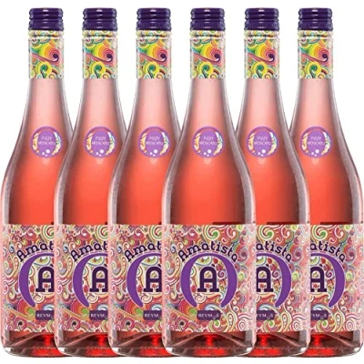 Abbildung von Amatista Moscato Rosado Frizzante Anecoop Perlwein 6 x 0,75l VINELLO 6er Weinpaket inkl. kostenlosem VINELLO.weinausgießer