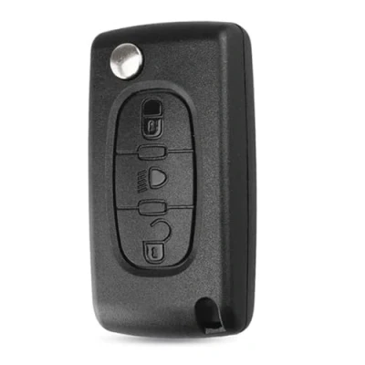 Abbildung von 3 Tasten Fernbedienung Schlüsselanhänger Kompatibel für Citroen C2 C3 C4 C5 C6 C8 Picasso Xsara Peugeot 207 307 407 408, Autoschlüssel Ersatz