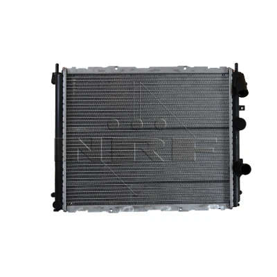 Abbildung von NRF 53209 Kühler, Motorkühlung Aluminium 481 386 34 mit Anbauteilen Kühlrippen gelötet RENAULT: Kangoo I, CLIO 2, I Rapid