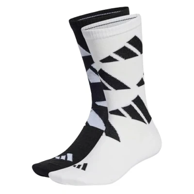 Abbildung von adidas Unisex AEROREADY Crew Logo Brand Love 2 Pairs Socken, White/Black,46 48 EU