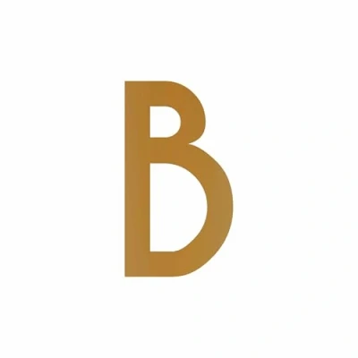 Abbildung von Buchstaben Aufkleber, wetterfest, einzelner Buchstabe B, Gold, 10 cm (100mm) großgeschrieben