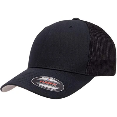 Abbildung von Flexfit Unisex^Herren Mesh Fitted Cap Zweifarbig Trucker Mütze, Karamell/Schwarz, Einheitsgröße