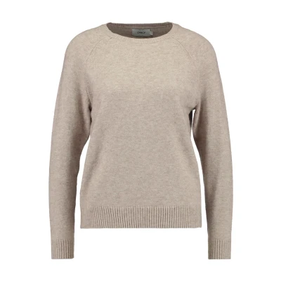 Abbildung von ONLY Onllesly NOOS Strickpullover, Damen, Größe: Large, Beige melange