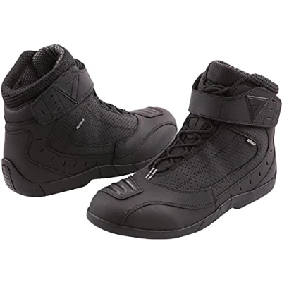 Abbildung von Modeka Black Rider Stiefel schwarz 40 Motorradstiefel (Packung, Antistatische und Öl Benzinfeste Sohle)