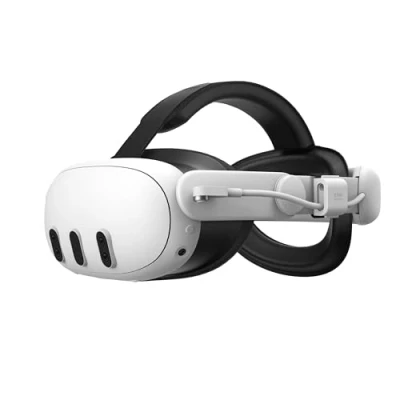 Abbildung von KIWI Design SPC Elite Strap mit Akku Kompatible Meta Quest 3S/3, Single Point Charging(Einzel Punkt Laden)