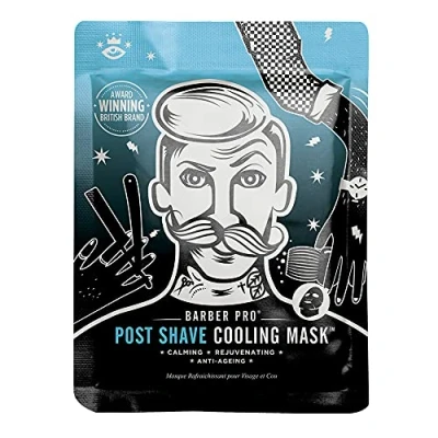 Abbildung von BARBER PRO POST SHAVE cooling mask for men with anti ageing collagen (Kühlmaske)
