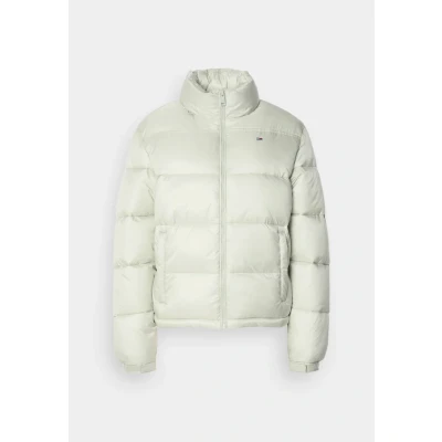 Abbildung von Tommy Jeans HOOD Puffer Winterjacke, Damen, Größe: 36, Misty sage