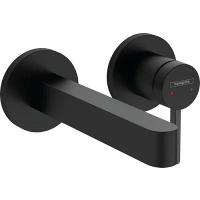 Abbildung von hansgrohe Waschtischarmatur &quot;Finoris&quot;, Unterputz für Wandmontage mit Auslauf 16,8cm