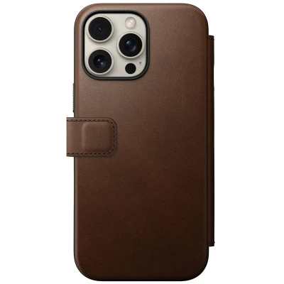 Abbildung von Nomad Modern Leather Folio iPhone 16 Pro Max Braun