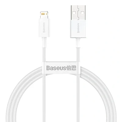 Abbildung von Baseus Superior USB Kabel Ladekabel iPhone 2.4A 1 m Weiß Smartphone