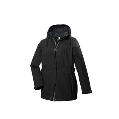 Abbildung von STOY Damen Softshelljacke mit abzippbarer Kapuze STW 13 WMN SFTSHLL JCKT, schwarz, 48, 41911 000