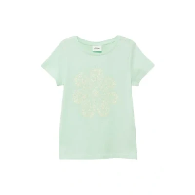 Abbildung von s.Oliver Kurzarmshirt T Shirt mit Glitzerprint Glitzer