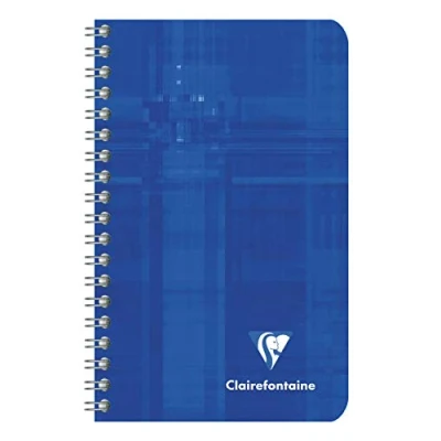 Abbildung von Clairefontaine 8582C Packung mit 10 Notizbücher Spiralbindung, 7,5 x 12 cm, kariert, 90 g, 50 Blatt, farbig sortiert, 1 Pack