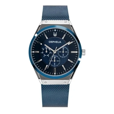 Abbildung von Orphelia Herren Multi Zifferblatt Uhr Saffiano mit Edelstahl Armband Blau
