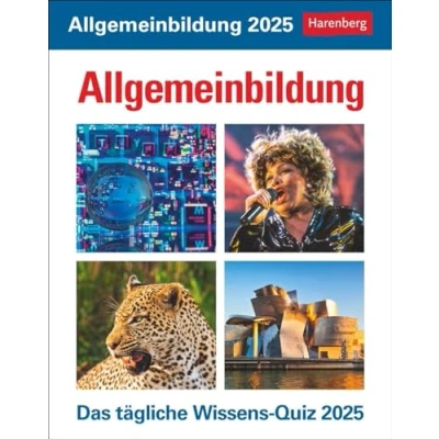Abbildung von Allgemeinbildung Tagesabreißkalender 2025 Das tägliche Wissens Quiz: Quiz Kalender mit spannenden Fragen für jeden Tag. Abreißkalender ... (Wissenskalender Harenberg)