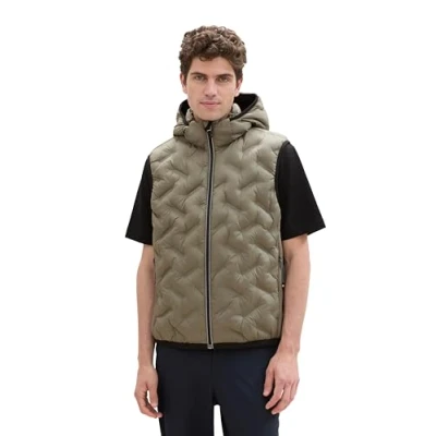 Abbildung von TOM TAILOR Steppweste Hybrid Weste mit Kapuze Regular Fit