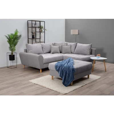 Abbildung von Home affaire Ecksofa &quot;Rice L Form&quot;, (Set, mit Hocker), Bonnellfederkern, Hocker &amp; Kissen, Ottomane beidseitig montierbar