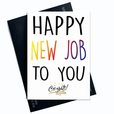 Abbildung von Wall Smart Designs Neue Job Karte, Kollegen Karten, Good Luck Congrats New Colleague Leaving Goodbye Job, Funny Card Friend PC71
