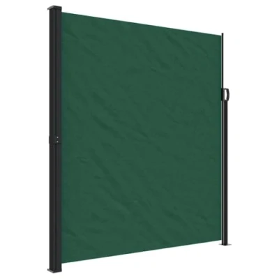 Abbildung von vidaXL Seitenmarkise, Sichtschutz Ausziehbar, Windschutz Sonnenschutz für Garten Balkon Terrasse, Seitenrollo Seitenwandmarkise, Dunkelgrün 220x600cm