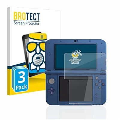 Abbildung von BROTECT Entspiegelungs Schutzglas für Nintendo New 3DS XL (3 Stück) Schutz Folie Panzerfolie Glas Matt [Extrem Kratzfest 9H, Anti Reflex]