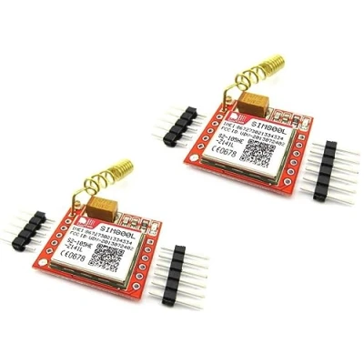 Abbildung von TECNOULAB 2 Stück SIM800L GPRS Modul GSM Karte Micro SIM Serieller Port TTL Quad Band mit Antenne