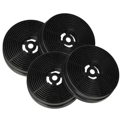 Abbildung von vhbw 4x Aktivkohlefilter kompatibel mit KKT KOLBE K113 S2 BASE604ED, BASE604WED, TEL350, BASE604S Dunstabzugshaube