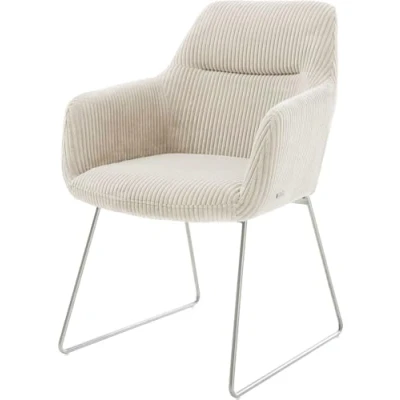 Abbildung von Armlehnstuhl Pejo Flex Cord Beige Kufengestell Edelstahl