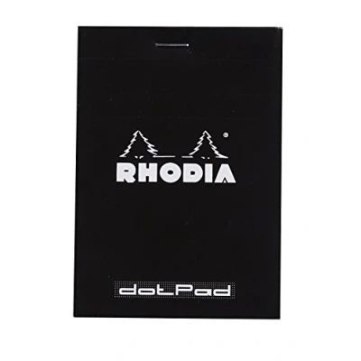 Abbildung von Rhodia 18558C Notizblock / Schreibblock geheftet dotPad No.18 DIN A4 21x29,7cm, 80 Blätter Dot Lineatur 80g, abtrennbar und mikroperforiert, mit Kartonrücken, Orange, 1 Stück
