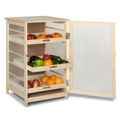Abbildung von Vorratskammern aus Holz für Obst und Gemüse IDMarket