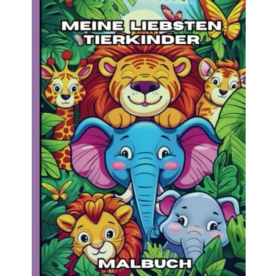 Abbildung von &quot;Mein Tierparadies Malbuch für Kinder&quot;: 50 Fantastisch Tierzeichnungen zum Ausmalen und Lernen Kinder von 4 12 Jahren