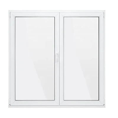 Abbildung von SN DECO GROUP Kunststofffenster Fenster 2 Flügel, 1000x1000, fach Verglasung, weiß, 70 mm Profil, (Set), RC2 Sicherheitsbeschlag, Hochwertiges 5 Kammer Profil