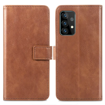 Abbildung von Samsung Galaxy A52 (4G) Hülle Kunstleder iMoshion Klapphülle Handyhülle Braun