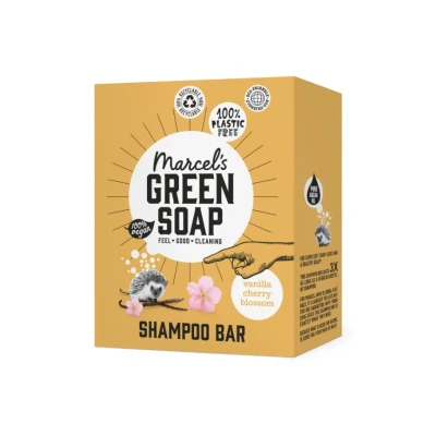 Abbildung von Marcels Green Soap Shampoo Bar Vanille &amp; Kirschblüte 90g