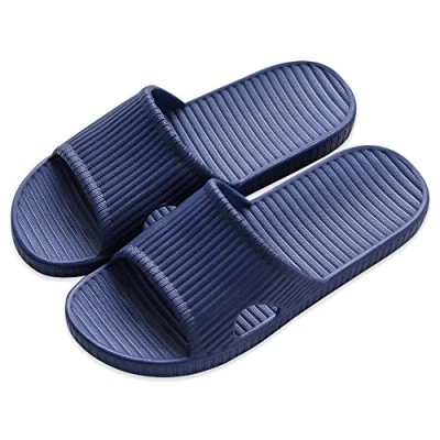 Abbildung von JIJIe Duschpantoffel, hausschuhe herren damen badelatschen badeschlappen Bad oder Innenbereich, rutschfest (Navy Blue UK6/7, EU40/41)