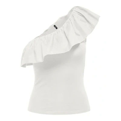 Abbildung von ONLY Onlsoffy ONE Shoulder Top, Damen, Größe: Medium, Cloud dancer