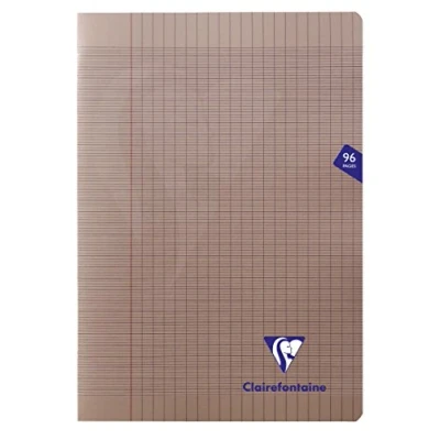 Abbildung von Clairefontaine 363161C Schulheft / Heft Mimesys DIN A4 21x29,7 cm, 48 Blatt 90g, französische Lineatur, geheftet, Einband aus PP, Grau, 1 Stück