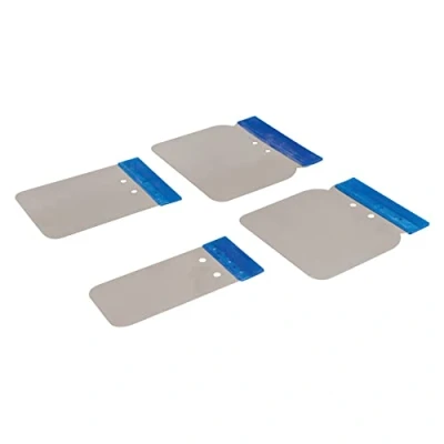 Abbildung von Silverline 427734 Edelstahl Federspachtel, 4 tlg. Satz 50, 80, 100 u. 120 mm