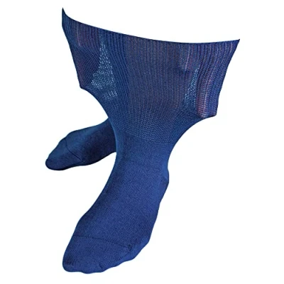 Abbildung von Dr.Socks Ohne Gummi Ödem Socken Herren und Damen Extra Weite Bambus Diabetikersocken für Geschwollene Füße (46 50, Marine)