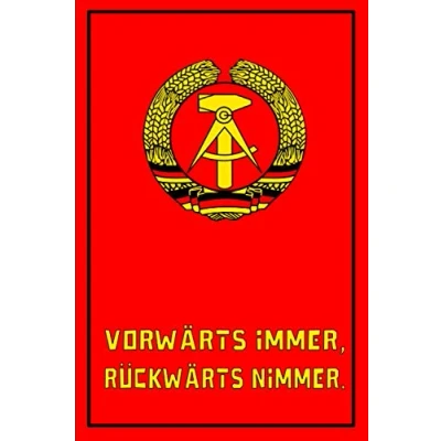 Abbildung von DDR Deutsche Demokratische Republik Notizbuch Vorwärt immer, Rückwärt nimmer. A5, 120 Seiten, liniert: Ostdeutschland mit Wappen, Buch Notizen für Nostalgiker und Oststalgiker