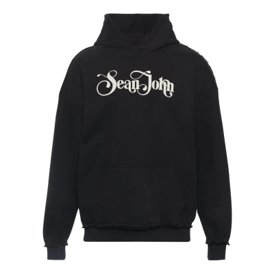 Abbildung von Sean John Retro LOGO Peached Kapuzenpullover, Herren, Größe: Large, Black