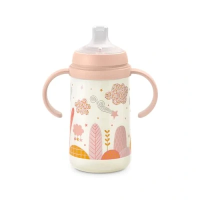 Abbildung von Suavinex, Trinklernbecher ab 6 Monaten, Schnabeltasse Baby, Auslaufsicherer Kinderbecher mit Silikon Weichem Trinkschnabel, Ergonomische Griffe, Trainer Cup Anti Colic Ventil, 270 ml, Dreams Pink