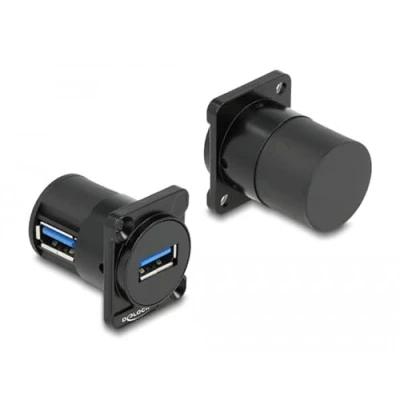 Abbildung von DeLOCK Typ D Modul USB 2.0 A Buchse auf mit einem Winkel von 90 Marke