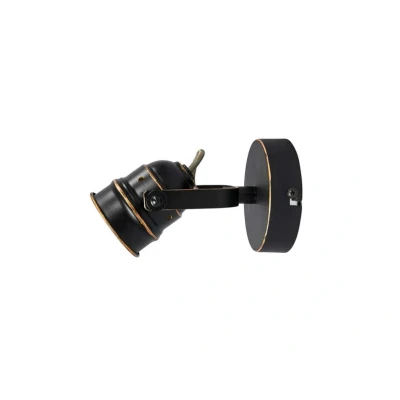 Abbildung von Lindby Wandstrahler Leonor, schwarz, Metall, 1 flg., 9,5 cm